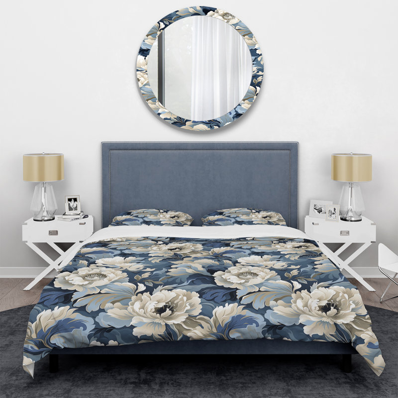Victorian Stealth - Ensemble de housse de couette à motif floral - Microfibre de polyester