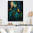 Impression noire sur toile encadrée