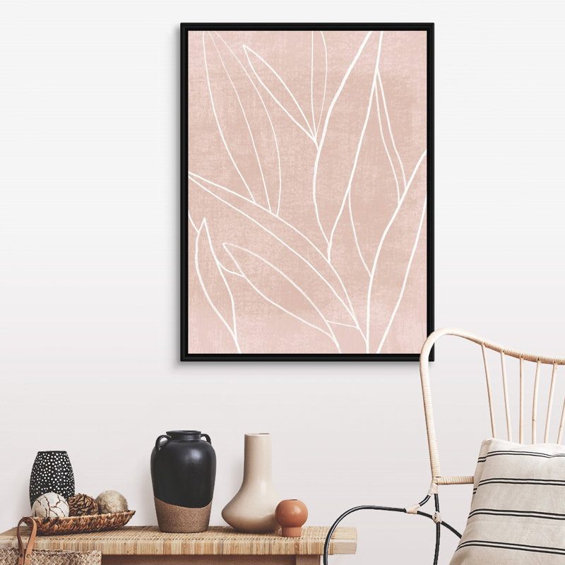 " Mauve Magic II " by Grace Popp Painting Print, 42" H x 32" W, Black Framed Canvas