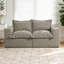 Canapé modulaire rembourré en chenille 2 pièces 2 pièces avec dossier coussiné - entièrement comprimé, aucun assemblage requis-403328405