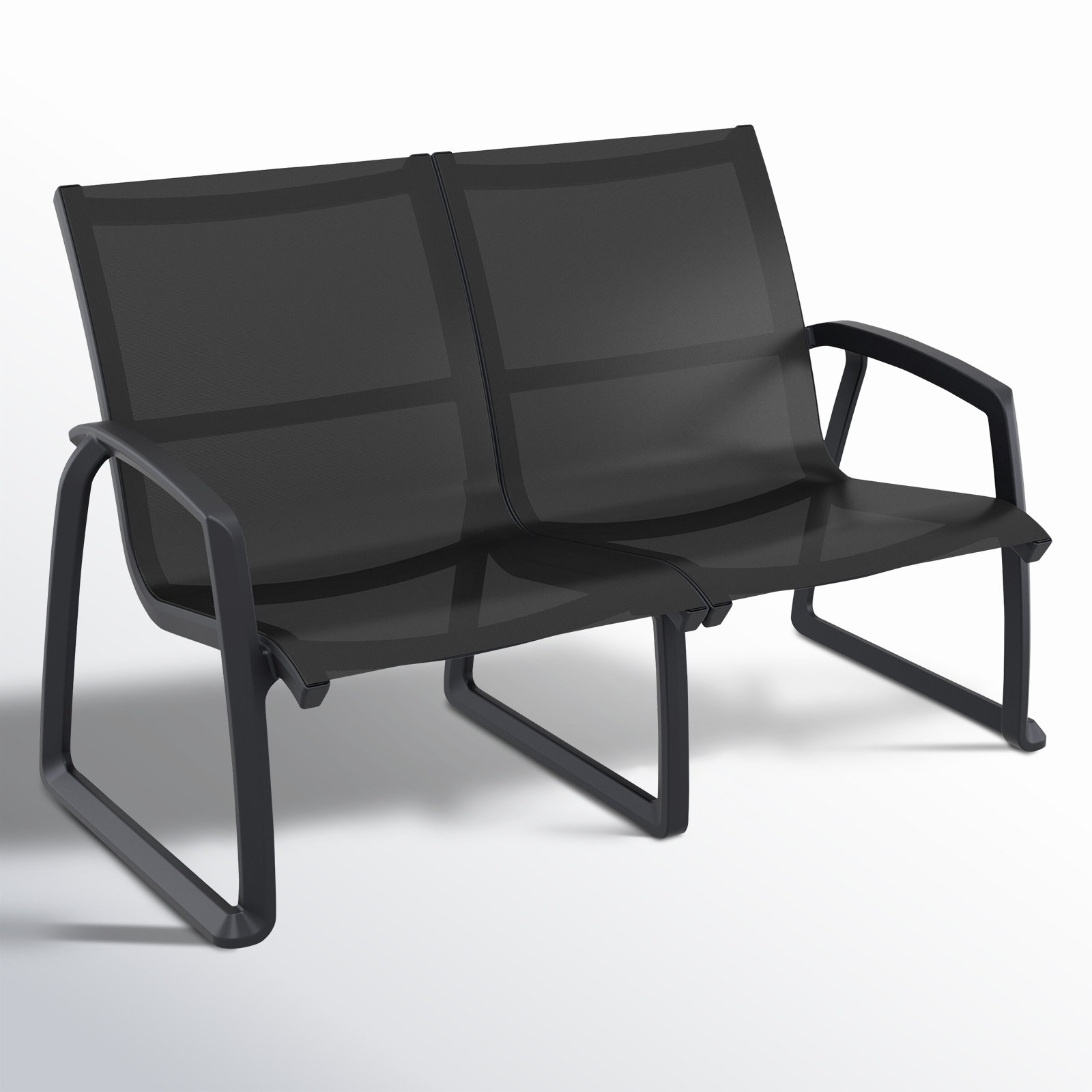 Farrah 53'' Wide Rectangle Loveseat, Black