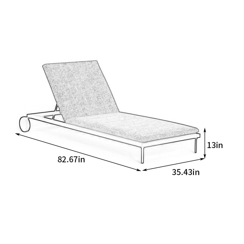 Outdoor leisure hotel beach lounge chair, Tan