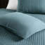 Courtepointe 3 pièces bleu sarcelle pour lit double / grand lit - Microfibre, rembourrée de coton, réversible, surpiqûre, rend la chambre confortable, vient avec une surface en microfibre 2 taies décoratives, ajoute du plaisir à la chambre à coucher,-119449034-119449037