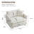 Modern Comfy Modular Loveseat 2-seat Couch Deep Seat Sofa Set For Living Room-599461928