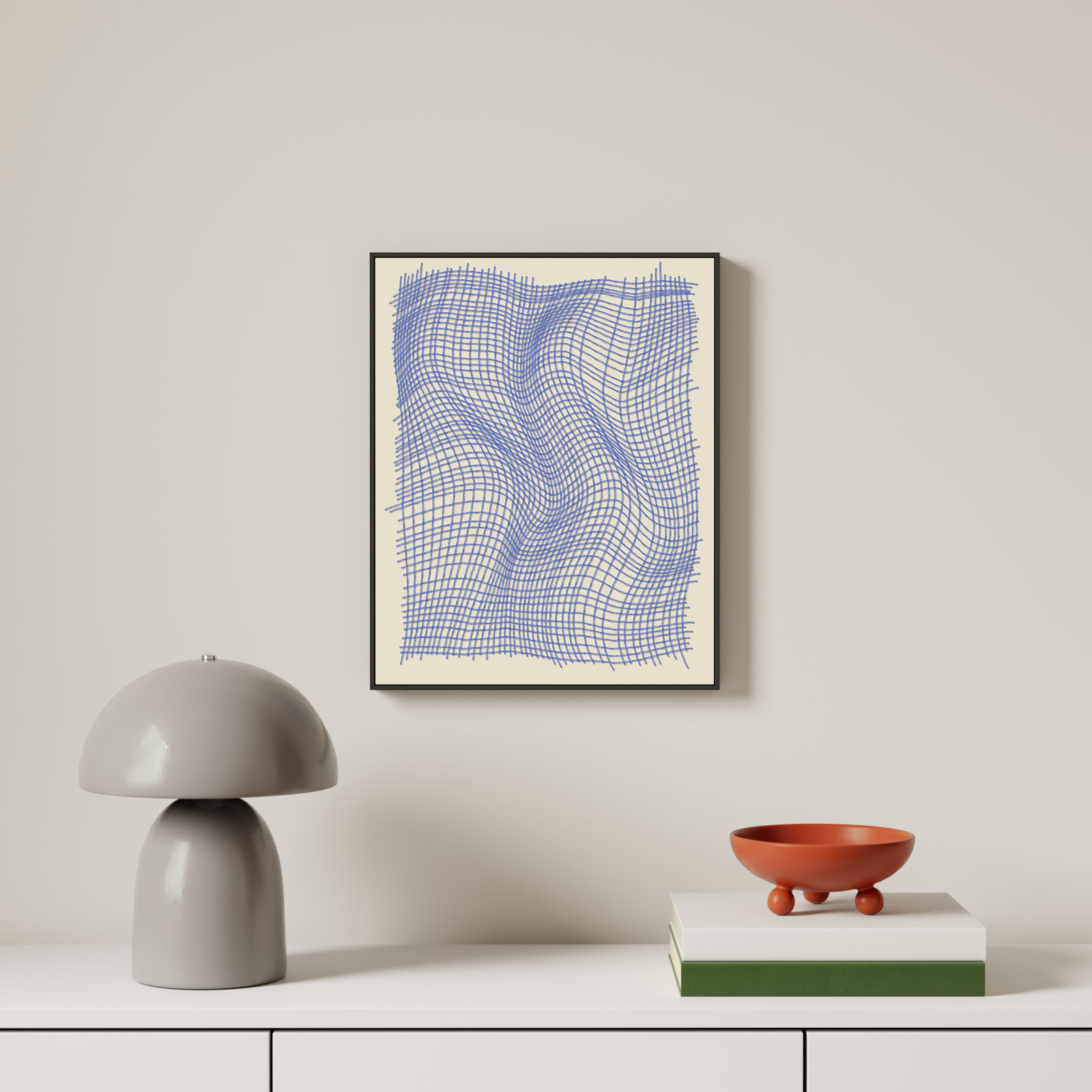 Netting 3 Print by Jacques Pilon, 20" H x 16" W x 1.25" D, Black Single Structure Framed Canvas