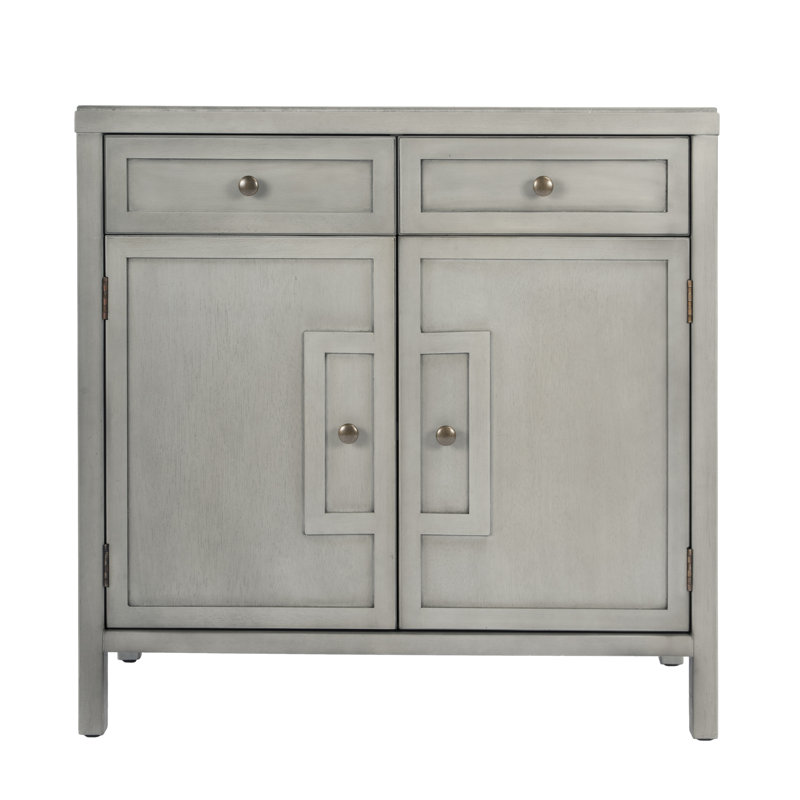 Imperial Console 2 Drawer Accent Cabinet, Gray