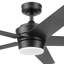 Ventilateur de plafond noir mat 52 po avec pales réversibles noir mat et brun Mule