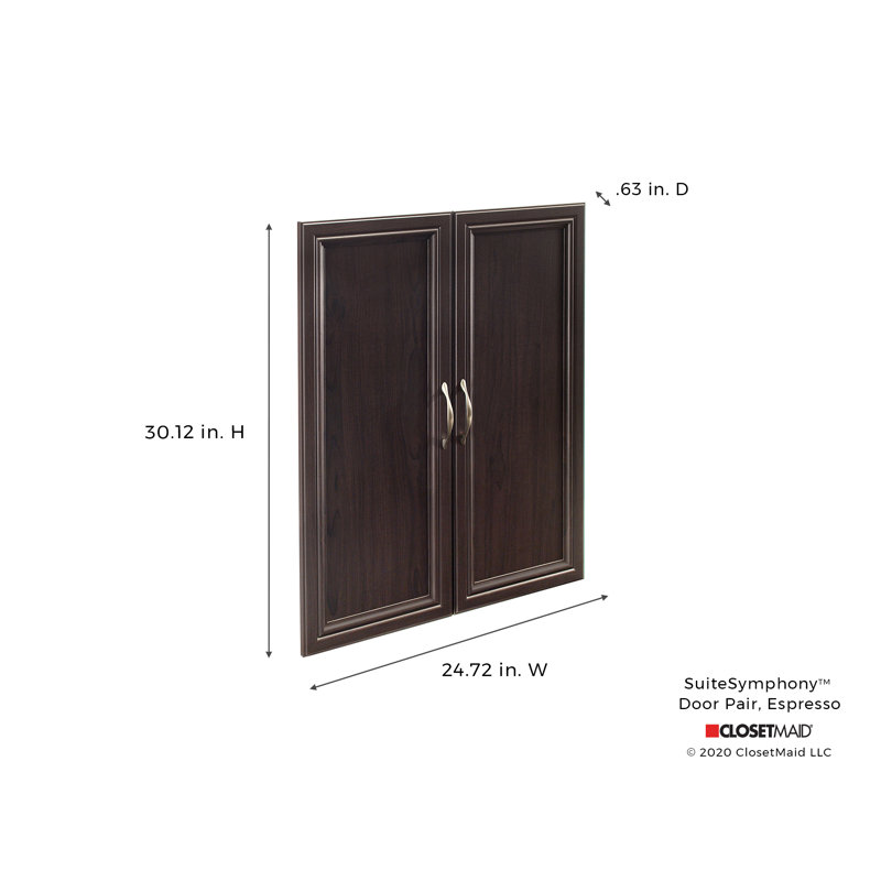 SuiteSymphony 84" W - 120" W Closet System with Drawers and Doors, Espresso