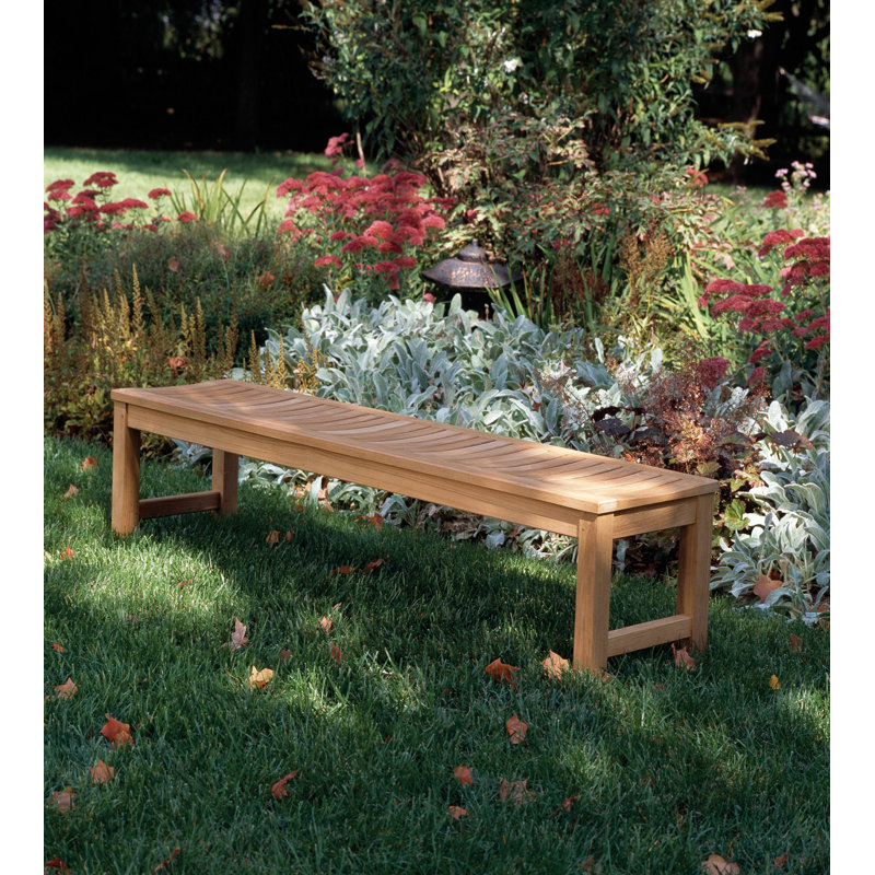 Banc de pique-nique classique en teck, H 17 po x l 60 po x P 16,5 po