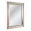 Miroir d'appoint mural 27,75 po x 21,75 po Champagne brossé biseauté pour meuble-lavabo, entrée, salon, chambre à coucher-656417252-597666189