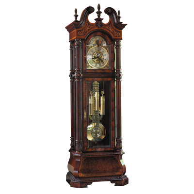 J.H.Miller 94.5" Wood Grandfather Clock