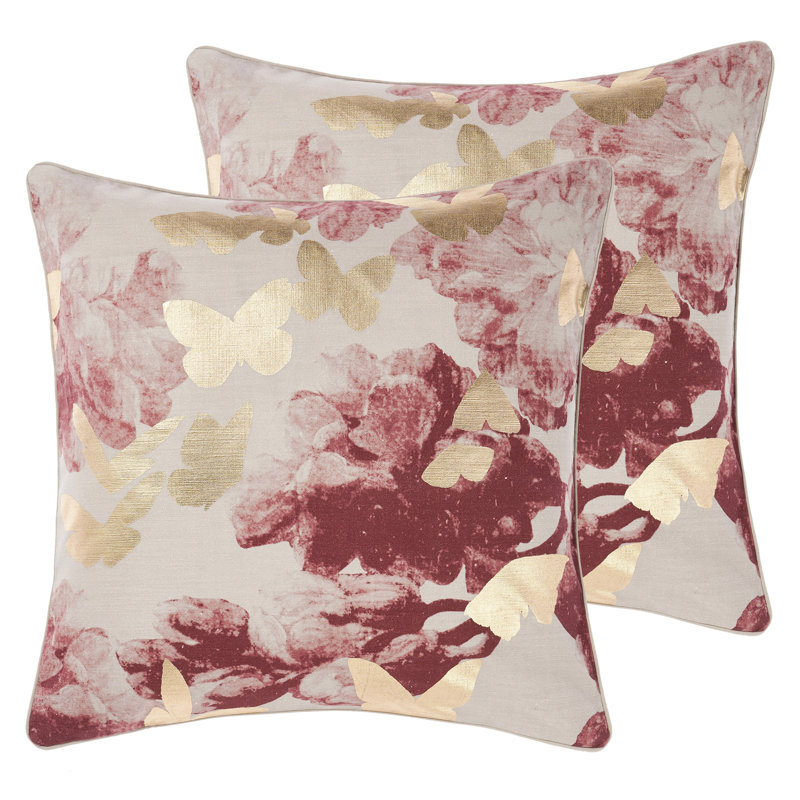 Floral Square Cushion, Feather