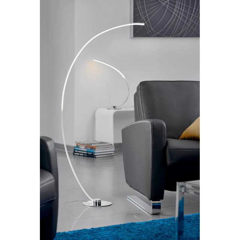 Lance 120 H cm Satin Arched Floor Lamp