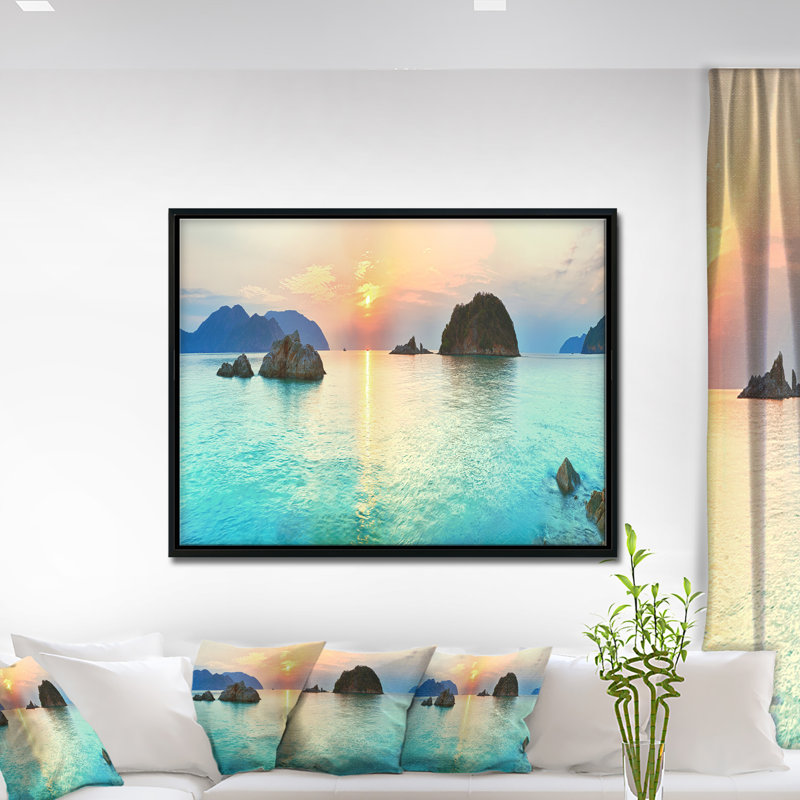 Sunrise Panorama - reproduction de photo, H 30 po x l 40 po x P 1,5 po, Toile avec cadre flottant