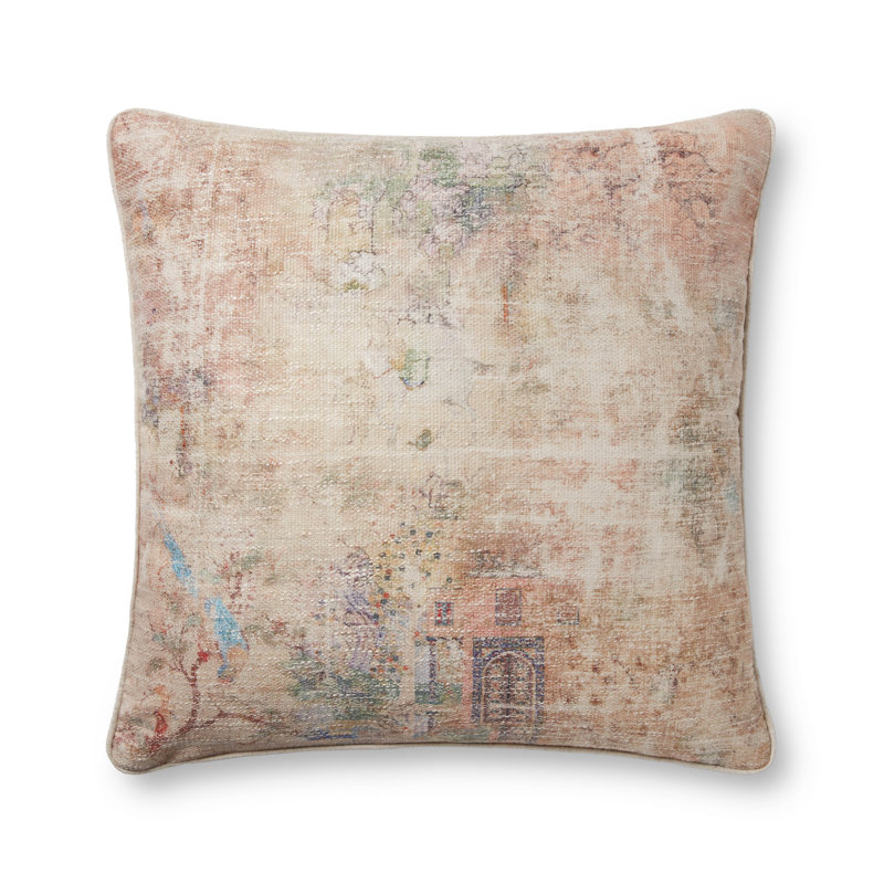 Toile Throw Pillow, Polyester/Polyfill