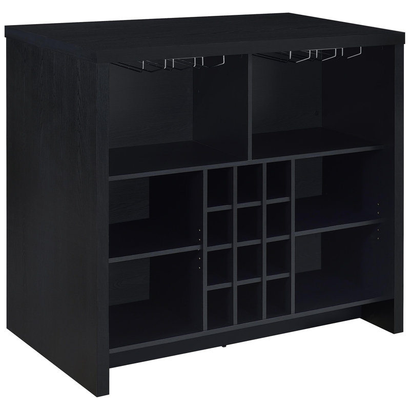 Freestanding Home Bar with Open Storage