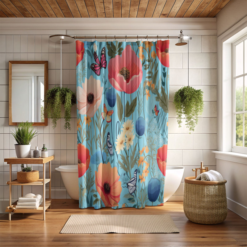 Rideau de douche Floral Splendor - Premium, H 74 po x l 71 po