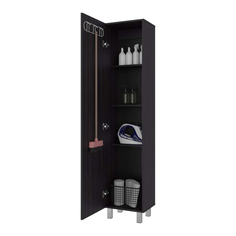 Wenge Storage Cabinet With Fixed Shelf, Wenge