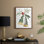 «Christmas Holiday Art», reproduction encadrée en bois massif