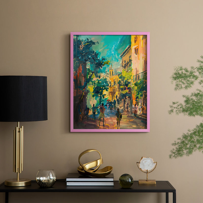 «LANDSCAPES Series CCCCLIV», reproduction encadrée - bois massif, H 30 po x l 24 po, Rose