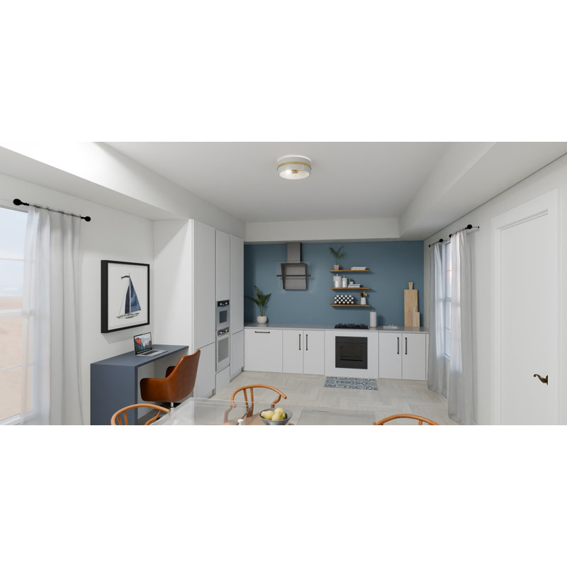 Ayrian 2-Light Brushed Gold Flush Mount