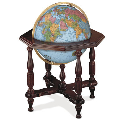 Globe terrestre illuminé bleu Statesman