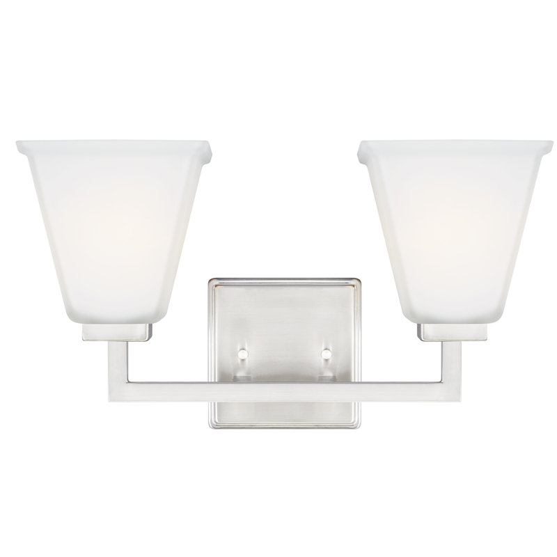 Ellis Harper Two Light Bath from Generation Lighting , Brushed Nickel, No