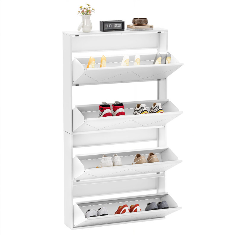 Armoire à chaussures murale Minimalist, Blanc