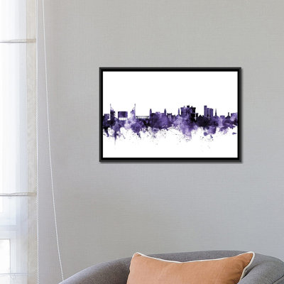 «Fayetteville, Arkansas Skyline» par Michael Tompsett - impression sur toile tendue