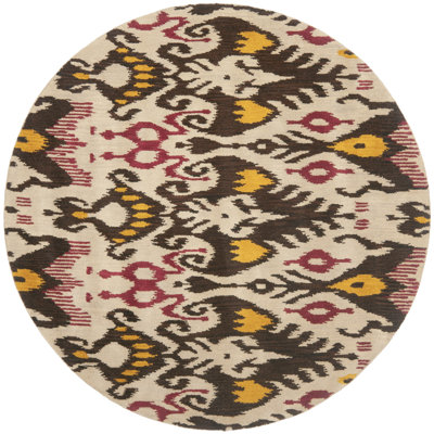 Kline Ikat Hand Tufted Wool Ikat Rug