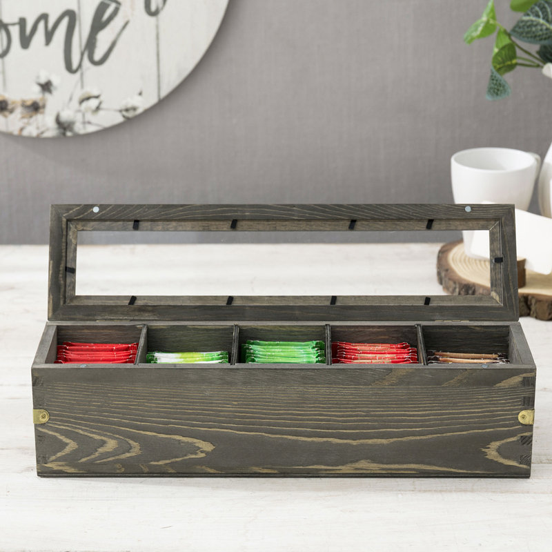 MyGift Wood Tea Box