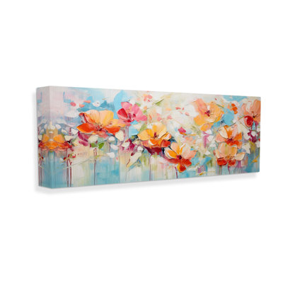 «Flowers With Paint Drip», art mural par Gina Kelly
