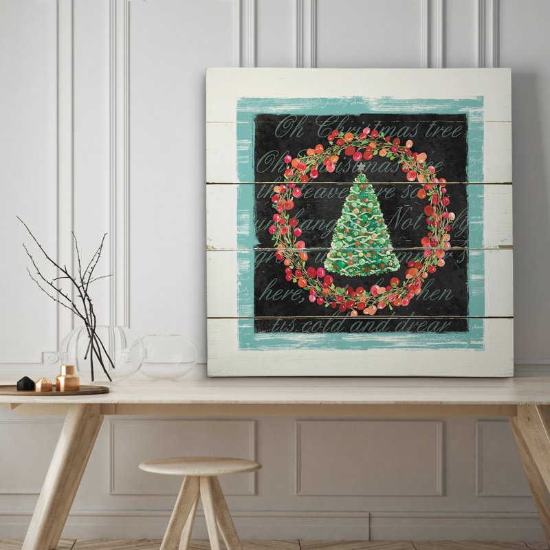 " Oh Christmas Tree ", 16" H x 16" W x 1.5" D, Wrapped Canvas
