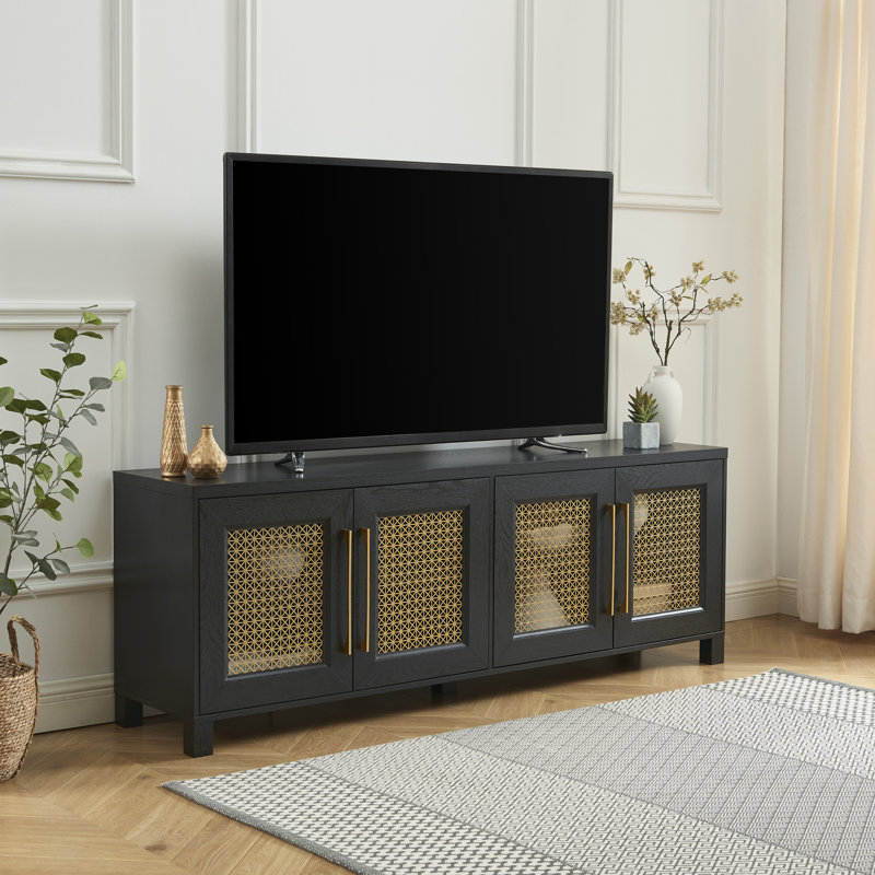 Crédence de rangement l 69,5 po Beene, Noir