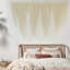 Tapisserie murale en macramé, fibres brunes teintes par immersion, style bohème, 145 cm de large x 104 cm de long-3968334