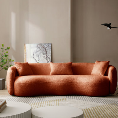Yazgur Boneless 93.6" Curved Modern Upholstered Sofa