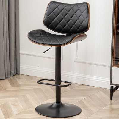 Swivel Upholstered Adjustable Height Counter Stool