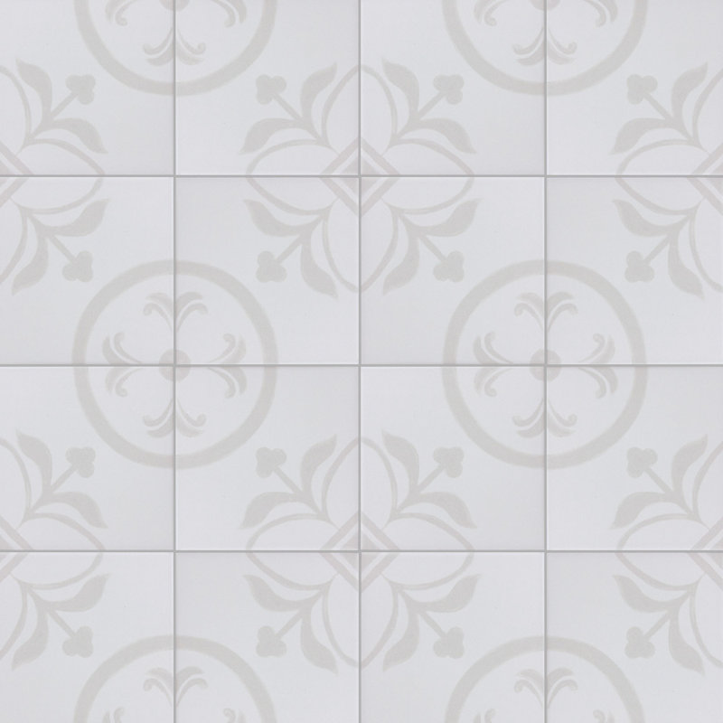 Santorini Memory 6X6 Pattern 02 Porcelain Wall and Floor Tile, Beige
