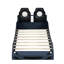 Lit simple en forme de voiture Blue Race-1814889218