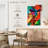 Brampt Giraffe On Geometric Colors-108662860