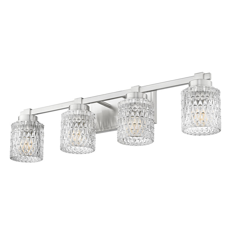 Meuble-lavabo 4 lumières 31,5 po Cisca, Nickel brossé