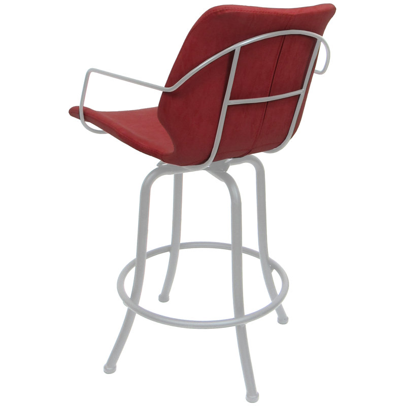 Tabouret de bar pivotant en métal 26 po 30 po ou 34 po Asheville, Rouge, Tabouret de comptoir (siège d'une hauteur de 26 p