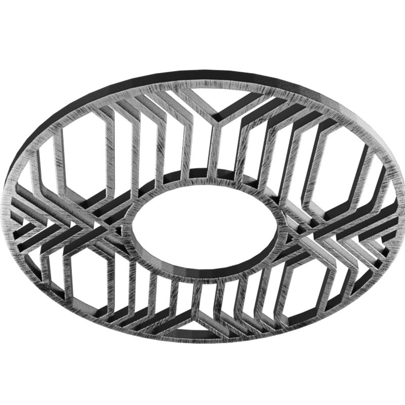 16 po x 5 pi 7 po x P 7 po x P 1/2 po médaillon de plafond en PVC de qualité architecturale, étain antique, Étain antique