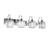 4-Light Bathroom Vanity Light with Fluted Clear Glass Shades, Chrome Wall Mounted Bathroom Lighting Fixture-216509707