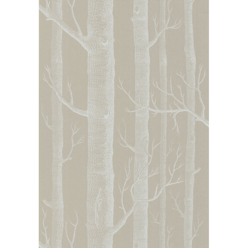 New Contemporary II Abstract Wallpaper Roll, White/Taupe