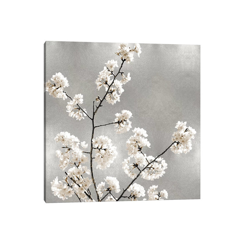 Silver Blossoms I 1 Piece Wrapped Canvas Wall Art, 93.98cm H x 93.98cm W x 3.81cm D