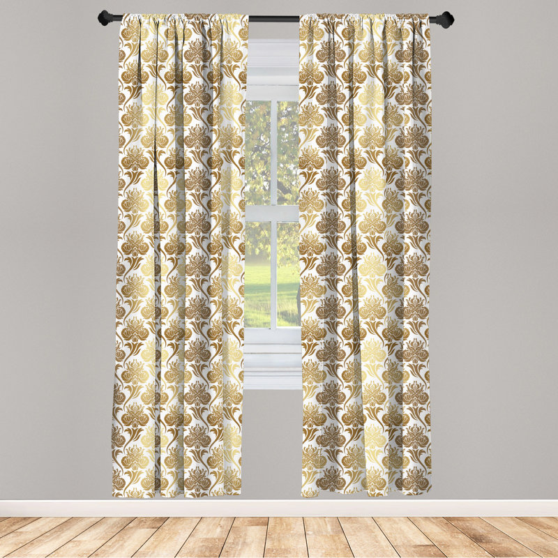 Floral Semi-Sheer Rod Pocket Sliding Panel, 28" x 84"