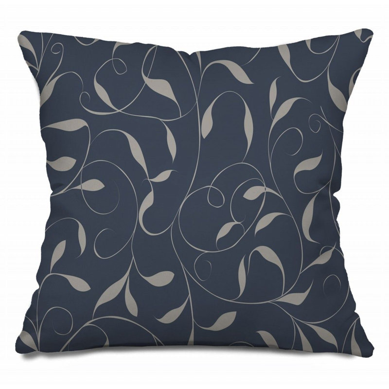 Coussin décoratif à motif floral, H 16 po x l 16 po
