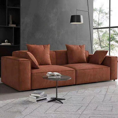 Orange Polyester Modular Sofa cushion couch