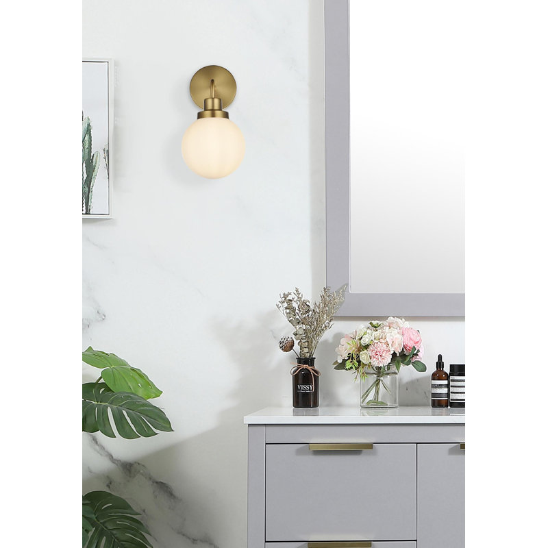 Éclairage de salle de bain à intensité variable 3 lumières Ackerson, Clair, Doré, 3 lumières